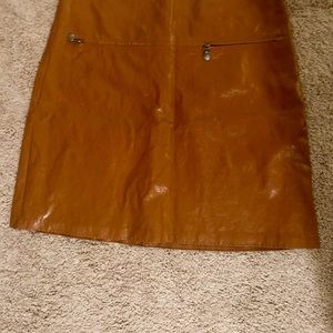 vegan leather mini skirt